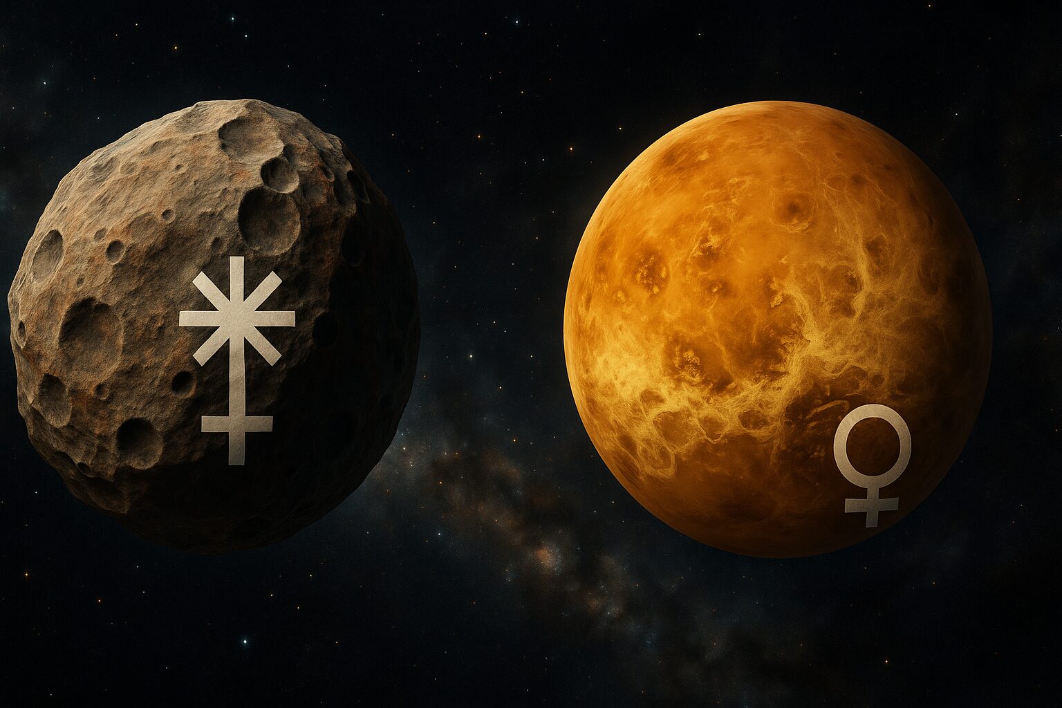 事例：ジュノーと金星とのシナストリーにおける示唆