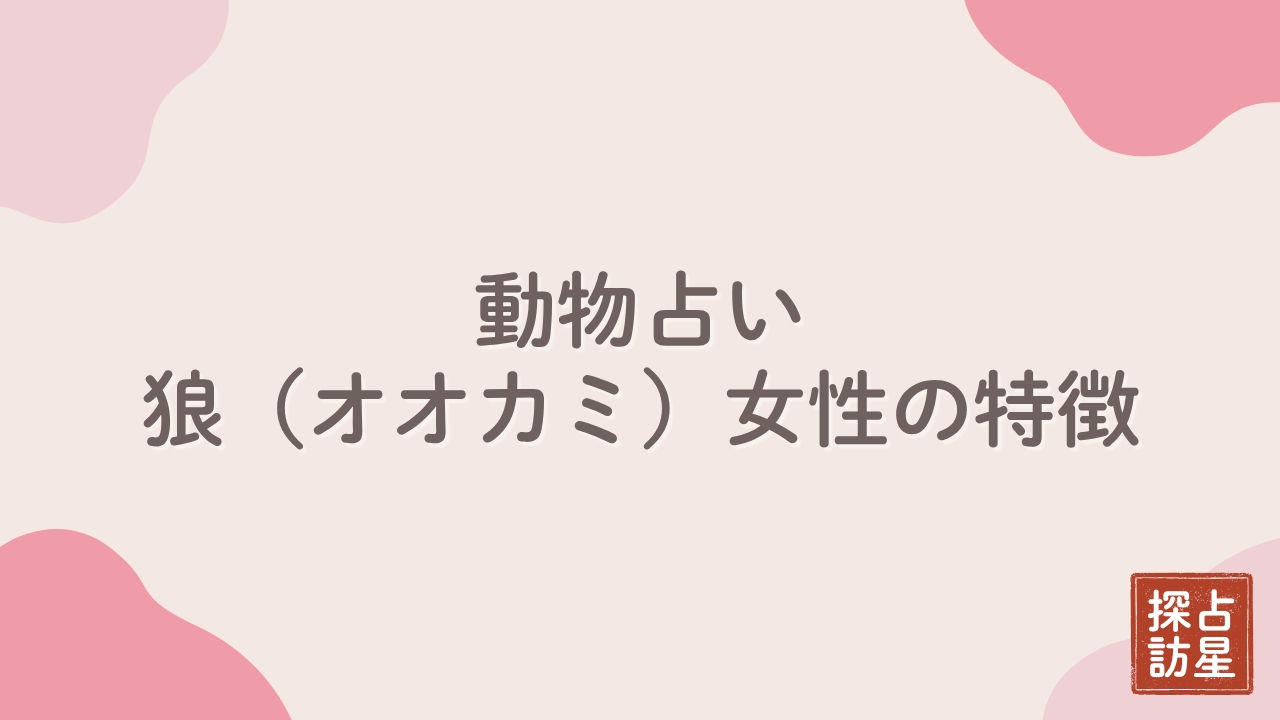 動物占いで見る狼（オオカミ）女性の性格と恋愛傾向｜孤高で自由な魅力