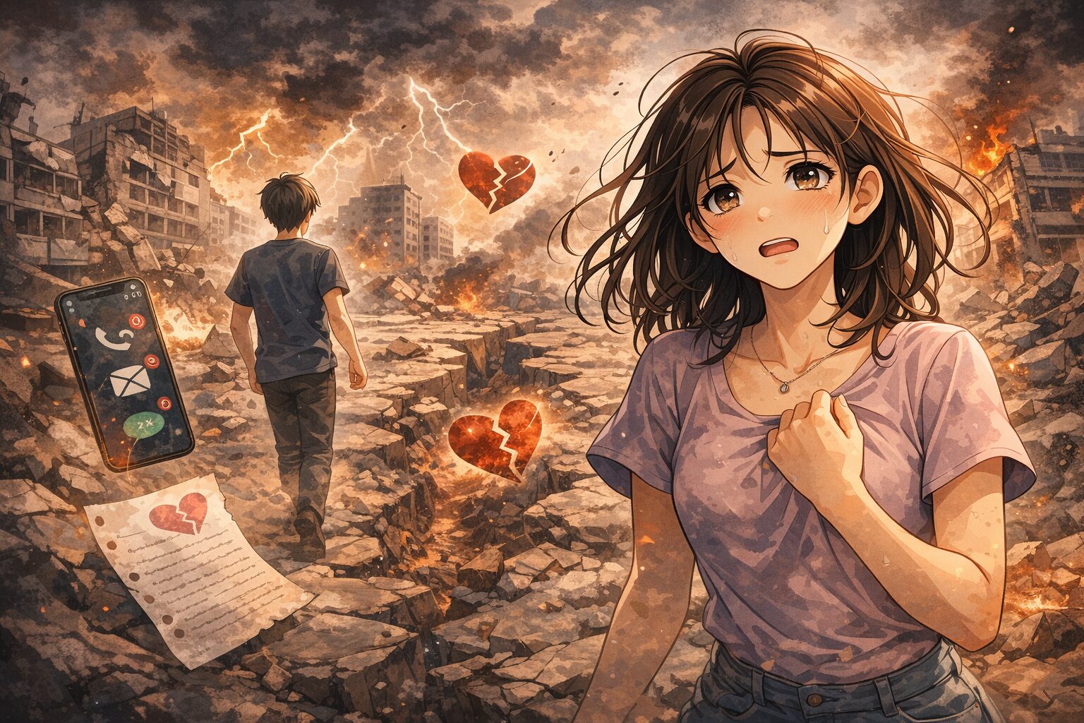 恋愛パターン：地震の夢は別れの前兆