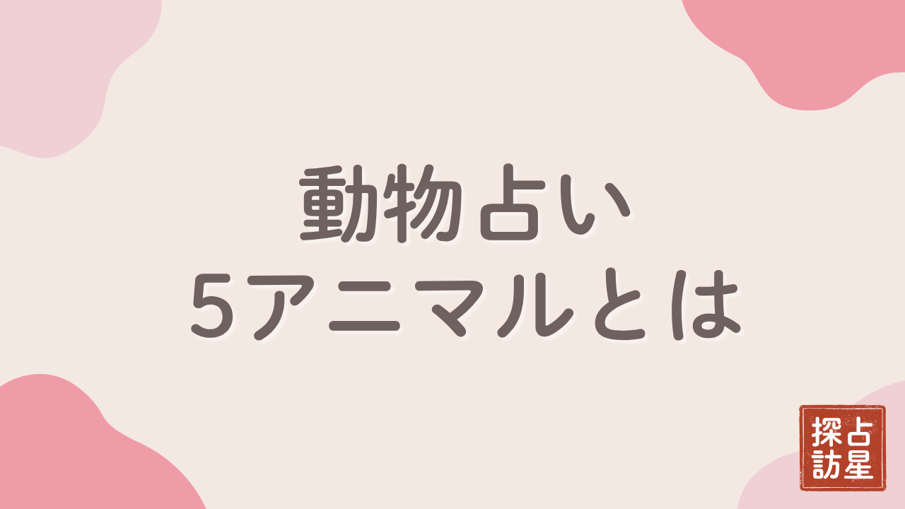 動物占いの5アニマルとは？診断と相性の見方を初心者向けに解説